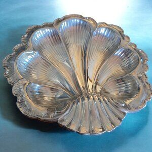 VTG GORMAN YC625 Sterling Silver Scallop Shell 12x12" Dish